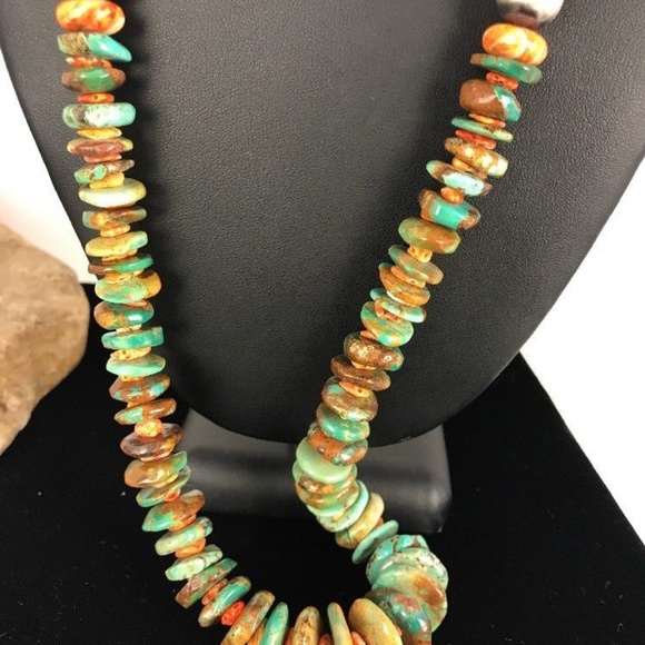 COPY - Navajo Green Turquoise Sterling Silver Spi…